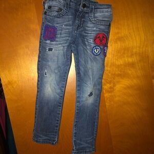 BOYS true religion rocco skinny patch jeans kids 4